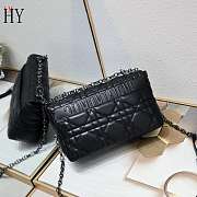  Dior Caro Bag Black Black 25cm - 2