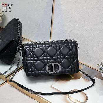  Dior Caro Bag Black Black 28cm