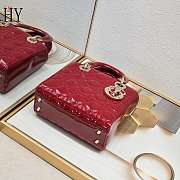 Lady Dior Patent Red Gold 20cm - 4