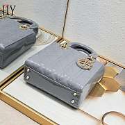 Lady Dior Patent Grey 20cm - 3