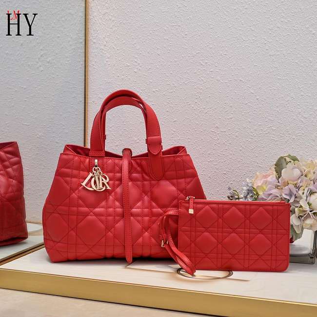 Dior Toujours Bag Red 28.5*19*21cm - 1