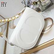 Dior CD Signature Oval Camera White Bag 21*6*12cm - 5