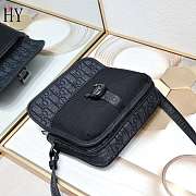 Dior 8 Black Oblique With Strap 19 x13 x4cm - 3