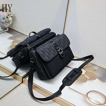 Dior 8 Black Oblique With Strap 26x18x6cm