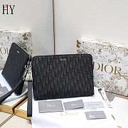 Dior A5 Pouch Black Oblique 30*20*2.5cm - 1