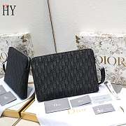 Dior A5 Pouch Black Oblique 30*20*2.5cm - 3