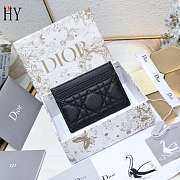 Dior Caro Freesia Card Holder Black 10.5x7.5x1cm - 2