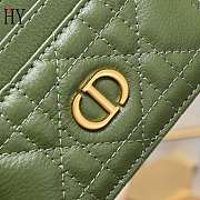 Dior Caro Freesia Card Holder Green 10.5x7.5x1cm - 2