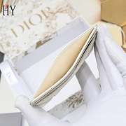 	 Dior Caro Freesia Card Holder White 10.5x7.5x1cm - 5