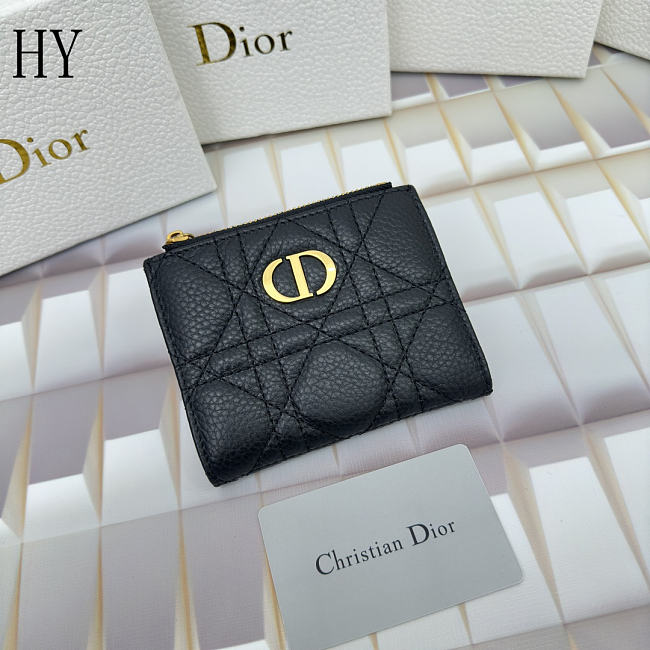 Dior Caro Dahlia Wallet Black 11.5 x 9 x 2cm - 1