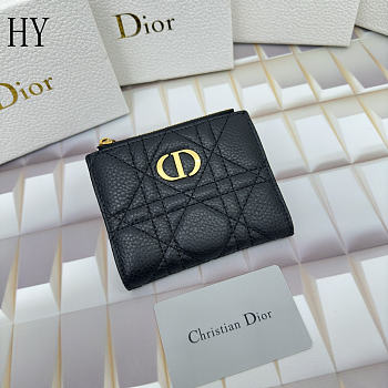 Dior Caro Dahlia Wallet Black 11.5 x 9 x 2cm