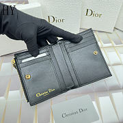 Dior Caro Dahlia Wallet Black 11.5 x 9 x 2cm - 3