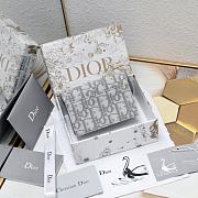 Dior Saddle Bloom Card Holder Gray Oblique 10.5x7x3cm - 2