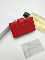 Dior 30 Montaigne 5-Gusset Card Holder Red 10.5*6*3cm - 3