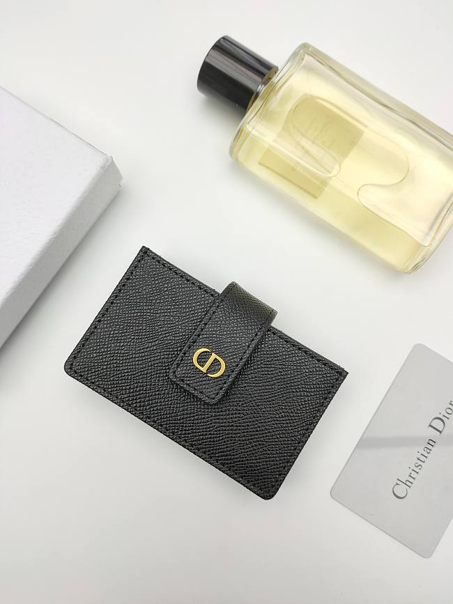 Dior 30 Montaigne 5-Gusset Card Holder Black 10.5*6*3cm - 1