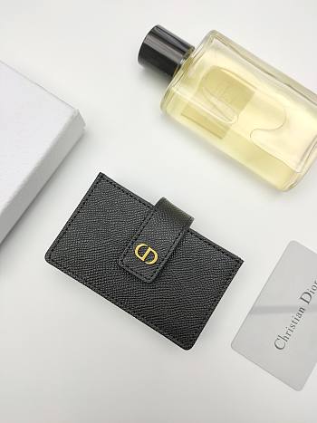 Dior 30 Montaigne 5-Gusset Card Holder Black 10.5*6*3cm