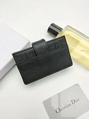 Dior 30 Montaigne 5-Gusset Card Holder Black 10.5*6*3cm - 5