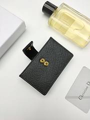 Dior 30 Montaigne 5-Gusset Card Holder Black 10.5*6*3cm - 4