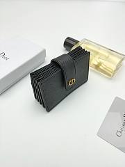 Dior 30 Montaigne 5-Gusset Card Holder Black 10.5*6*3cm - 2