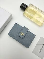 Dior 30 Montaigne 5-Gusset Card Holder Blue 10.5*6*3cm - 1