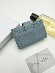 Dior 30 Montaigne 5-Gusset Card Holder Blue 10.5*6*3cm - 2