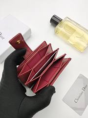 Dior 30 Montaigne 5-Gusset Card Holder Red Oblique 10.5*6*3cm - 5