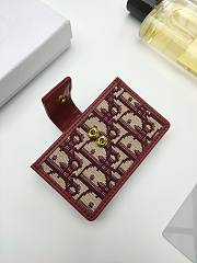 Dior 30 Montaigne 5-Gusset Card Holder Red Oblique 10.5*6*3cm - 2