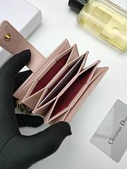 Lady Dior Jasmine Card Holder Patent Pink 10.5*6*3cm - 3