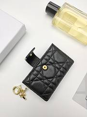 Lady Dior Jasmine Card Holder Black 10.5*6*3cm - 3