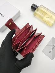 Lady Dior Jasmine Card Holder Red 10.5*6*3cm - 4