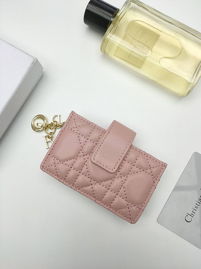 Lady Dior Jasmine Card Holder Pink 10.5*6*3cm - 1