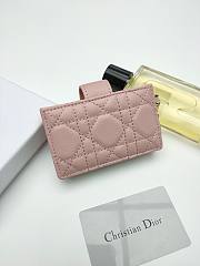 Lady Dior Jasmine Card Holder Pink 10.5*6*3cm - 5