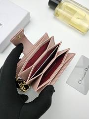 Lady Dior Jasmine Card Holder Pink 10.5*6*3cm - 2