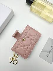 Lady Dior Jasmine Card Holder Pink 10.5*6*3cm - 3