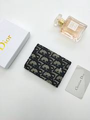 Dior Vertical Bifold Card Holder Oblique 8.2*11.2cm - 5