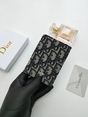 Dior Vertical Bifold Card Holder Oblique 8.2*11.2cm - 4