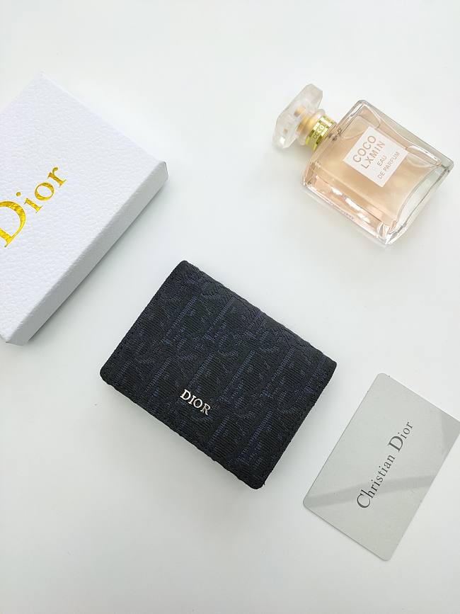 Dior Card Case Wallet Black Oblique 10*6.8*2cm - 1