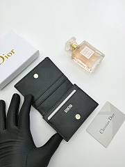 Dior Card Case Wallet Black Oblique 10*6.8*2cm - 2