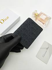 Dior Card Case Wallet Black Oblique 10*6.8*2cm - 3