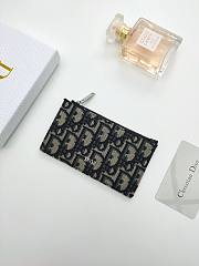 Dior Zipped Card Holder Oblique 13.2*7.5cm - 1