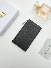 Dior Zipped Card Holder Black Oblique 13.2*7.5cm - 5