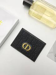 Dior 30 Montaigne Card Holder Black Oblique 10*7.5cm - 1