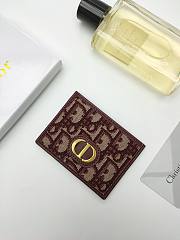 Dior 30 Montaigne Card Holder Red Oblique 10*7.5cm - 1