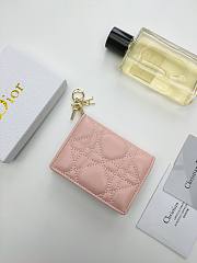 Lady Dior Bloom Card Holder Pink 10.5*7.5*2.5cm - 1