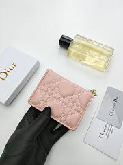 Lady Dior Bloom Card Holder Pink 10.5*7.5*2.5cm - 3