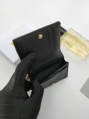 Lady Dior Bloom Card Holder Patent Black 10.5*7.5*2.5cm - 2