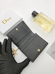 Lady Dior Bloom Card Holder Patent Black 10.5*7.5*2.5cm - 5