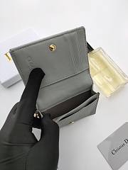 Lady Dior Bloom Card Holder Patent Grey 10.5*7.5*2.5cm - 4