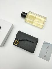 Dior Saddle Bloom Card Holder Black 11*7.5*2.5cm - 1