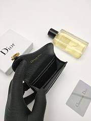 Dior Saddle Bloom Card Holder Black 11*7.5*2.5cm - 5